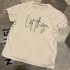 SHEIN cream Let Them graphic tee